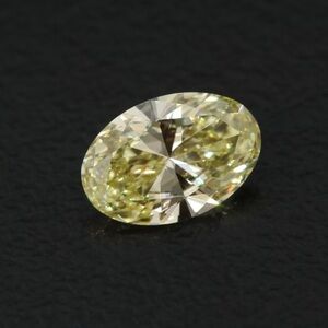 1.00ct Fancy Intense Yellow Oval Lab Diamond IGI certified